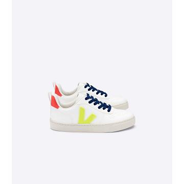 Veja V-10 CWL Kids' Shoes White/Orange | CA 778GSO